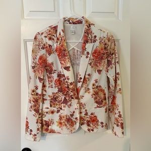 LC Lauren Conrad women’s floral blazer. Size 10. New without tags.